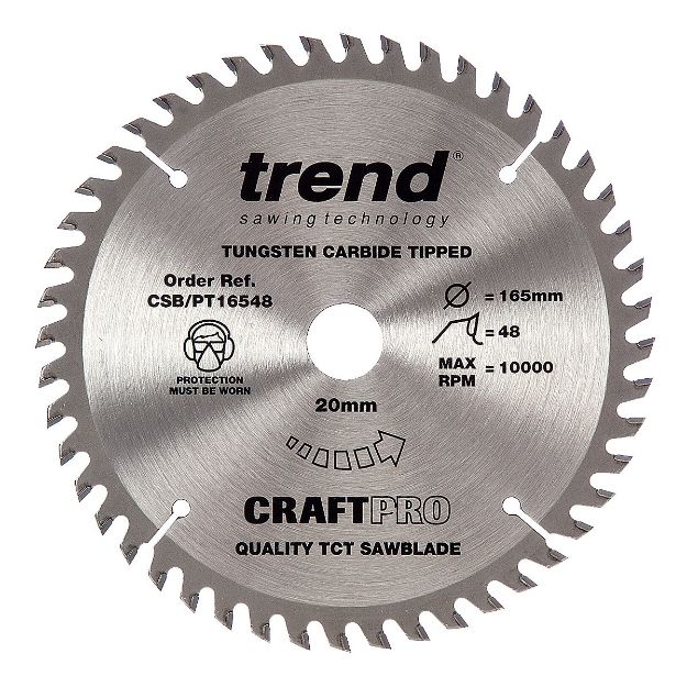 Picture of Trend Craft saw blade 165mm x 48 teeth x 20mm