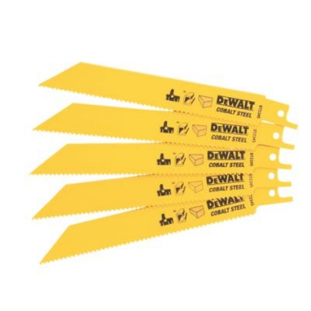 Picture of Dewalt DT2345 Pkt 5 Sabre Saw Blades 152mm 10TPI General Purpose