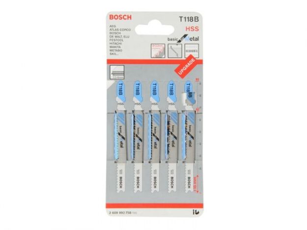 Picture of Bosch T118B Pkt 5  Metal/Alu Jigsaw Blades (50mm) 2 608 631 014