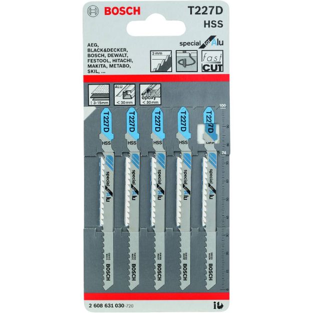 Picture of Bosch T227D Pkt 5  Jigsaw Blades (  mm) 2608631030