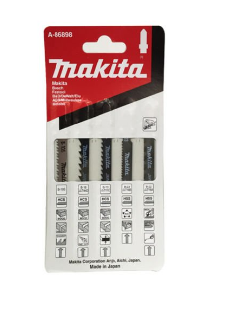 Picture of Makita A-86898 Jigsaw Blades Pkt 5 Assorted Blades