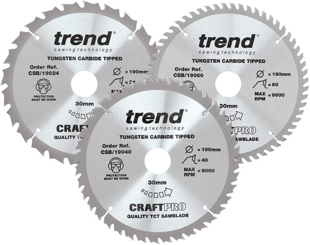 Picture of Trend CSB-190-3PK Craft Saw Blade 190mm