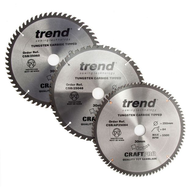 Picture of Trend CSB-250-3PK Craft Saw Blade 250mm