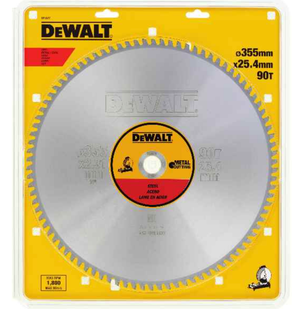 Picture of Dewalt DT1927 355x25.4mm Z-90T Metal Cutting Tct Blade For DW872