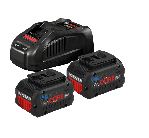 Picture of Bosch ProCore Starter Set includes 2 no. 5.5Ah & Gal 1880CV Charger 1.600.A02.14D