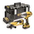 Picture of DEWALT DCK269P2 2pc 18 XR COMBO KIT INCLUDES DCF899 1/2 inch IMPACT WRENCH AND DCG412 ANGLE GRINDER c/w DS300 box DCB115 charger 2 x DCB184 5.0ah Li-ion batteries