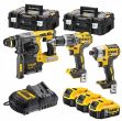 Picture of Dewalt DCK368P3T 3pc 18V XR Brushless Combo Kit Includes DCH273 SDS Drill & DCD796 2 Speed Combi Drill & DCF887 3 Speed Iimpact Driver C/W 3 x 5.0Ah Li-ion Batteries & Charger In 2 x T-Stak Boxes  