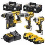 Picture of Dewalt DCK368P3T 3pc 18V XR Brushless Combo Kit Includes DCH273 SDS Drill & DCD796 2 Speed Combi Drill & DCF887 3 Speed Iimpact Driver C/W 3 x 5.0Ah Li-ion Batteries & Charger In 2 x T-Stak Boxes  