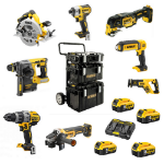 Picture of Dewalt DCK853P4 8pc 18V XR Brushless Combo Kit + RECEIVE A FREE DCB547 9.0Ah XR FLEXVOLT BATTERY WORTH €179