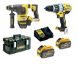 Picture of Dewalt DCK2033X2 2pc Kit Includes DCH333 SDS Drill & DCD996 3 Speed Combi Drill C/W 2 x 9.0Ah Li-ion Flexvolt Batteries & Fast Charger In DS300 Box 