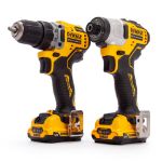 Picture of Dewalt DCK2110L2T 2pc 12V XR Brushless Sub Compact Combo Kit Includes DCD701 Combi Drill & DCF801 Impact Driver C/W 2 x 3.0Ah Li-ion Batteries & Charger In T-stak Box