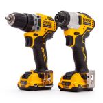 Picture of Dewalt DCK2110L2T 2pc 12V XR Brushless Sub Compact Combo Kit Includes DCD701 Combi Drill & DCF801 Impact Driver C/W 2 x 3.0Ah Li-ion Batteries & Charger In T-stak Box 