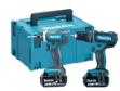 Picture of Makita DLX2131TJ 2pc 18v Combo Kit Includes DHP482 2 Speed Combi Drill & DTD152 Impact Driver C/W 2 x 5.0Ah Li-ion Batteries & Charger In Makpac Case 