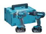 Picture of Makita DLX2131TJ 2pc 18v Combo Kit Includes DHP482 2 Speed Combi Drill & DTD152 Impact Driver C/W 2 x 5.0Ah Li-ion Batteries & Charger In Makpac Case 