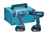 Picture of Makita DLX2131TJ 2pc 18v Combo Kit Includes DHP482 2 Speed Combi Drill & DTD152 Impact Driver C/W 2 x 5.0Ah Li-ion Batteries & Charger In Makpac Case