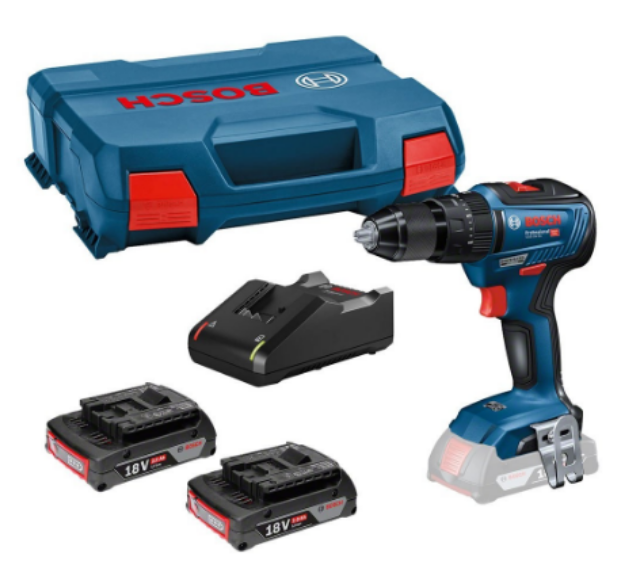 Picture of Bosch GSB18V-55D2 18v Brushless 2 Speed Combi Drill 55nm 0-2000rpm C/W 2 x 2.0Ah Li-ion Batteries & Charger In L-boxx