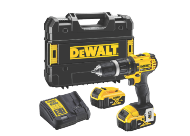 Picture of Dewalt DCD796P2 18V XR Brushless 2 Speed Combi Drill 70nm 460w 0-2000rpm 1.8kg C/W 2 x 5.0Ah Li-ion Batteries & Charger In T-stak Box