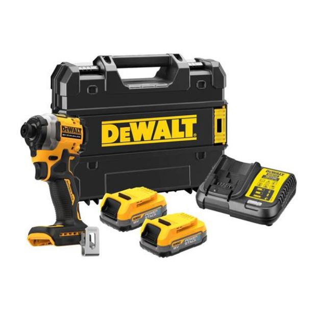 Picture of Dewalt DCF850E2T-GB 18V XR Brushless Ultra Compact Impact Driver Kit 2 x Compact Powerstack Batteries  