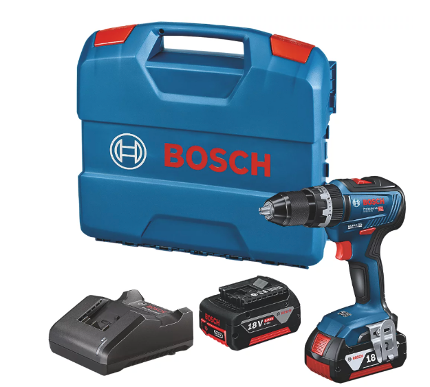 Picture of Bosch GSB18V-55P2 18V 2 Speed Combi Drill 63nm 1900rpm C/W 2 x 5.0Ah Li-ion Batteries & Charger In L-Case 0615990M5W