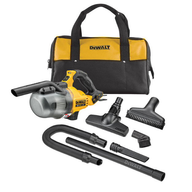 Picture of Dewalt DCV501LN 18v XR L-Class Stick Vac 0.75L 1260 L/Min  Bare Unit C/W x4 Nozzles, Extension Bar & Hose in Carry Bag 
