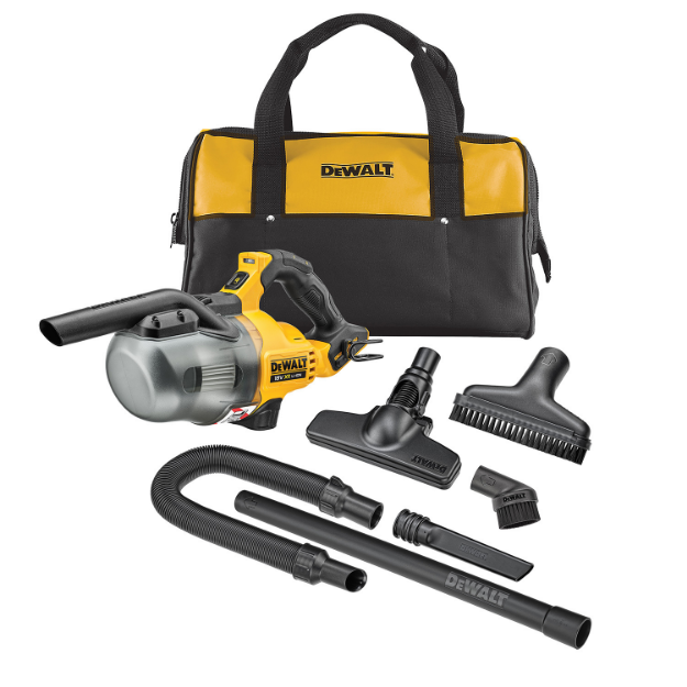 Picture of Dewalt DCV501LN 18v XR L-Class Stick Vac 0.75L 1260 L/Min  Bare Unit C/W x4 Nozzles, Extension Bar & Hose in Carry Bag