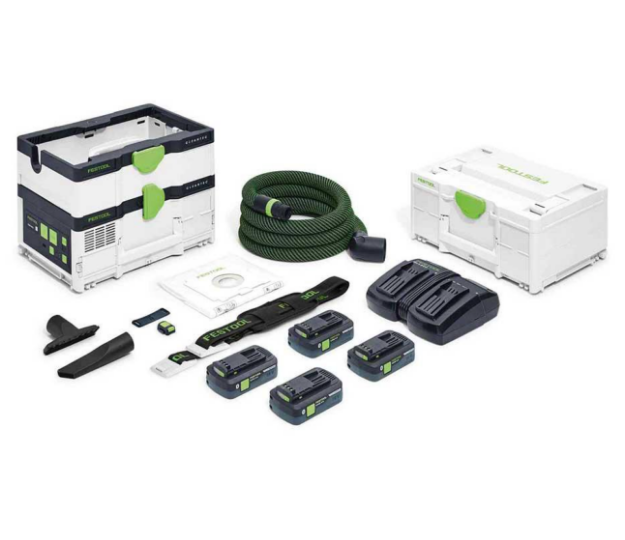 Picture of Festool 576945 CTLC SYS HPC 4,0 I-Plus L-Class Cordless Systainer Box Dust Extractor C/W x4 4.0Ah Batteries & TCL 6 Duo Charger