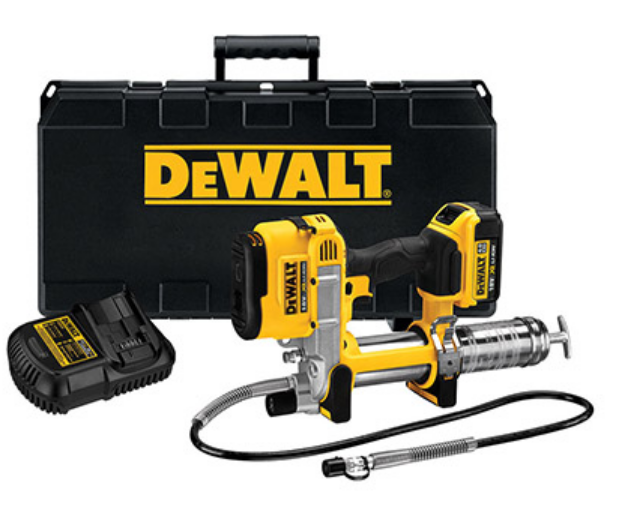 Picture of Dewalt DCGG571M1 18V XR Grease Gun 400g 5.0oz-min C/W Box Charger & 1 x DCB182 4.0ah Li-ion Battery