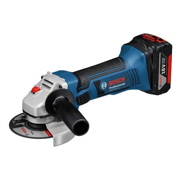 Picture of Bosch GWS18VLI-P2 18V 41/2'' 115mm Angle Grinder C/W 2 x 4.0Ah Li-ion Batteries & Charger In L-boxx