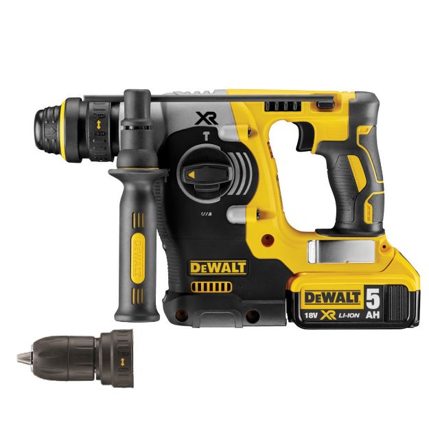Picture of DEWALT DCH274P2 18V XR BRUSHLESS SDS HAMMER DRILL C/W INTERCHANGEABLE CHUCK, 0-1100rpm, 0-4600bpm, 400w, 2.1j, 3.1kg, c/w box, c