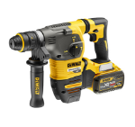 Picture of Dewalt DCH334X2 54V XR 30mm Flexvolt SDS Plus Drill C/W Interchangeable Chuck 0-1100rpm 0-4480bpm 3.5j 5.1kg C/W T-stak Box DCB118 Fast Charger & 2 x DCB547 9.0ah Li-ion Flexvolt Batteries 