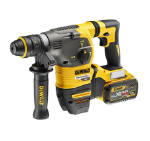 Picture of Dewalt DCH334X2 54V XR 30mm Flexvolt SDS Plus Drill C/W Interchangeable Chuck 0-1100rpm 0-4480bpm 3.5j 5.1kg C/W T-stak Box DCB118 Fast Charger & 2 x DCB547 9.0ah Li-ion Flexvolt Batteries