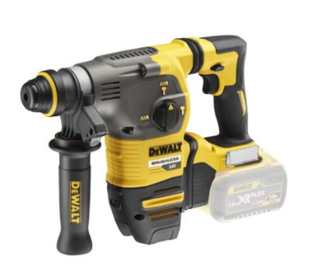 Picture of Dewalt DCH333N 54V XR 30mm Flexvolt SDS Plus Drill 0-1100rpm 0-4480bpm 3.5j 4.9kg Bare Unit