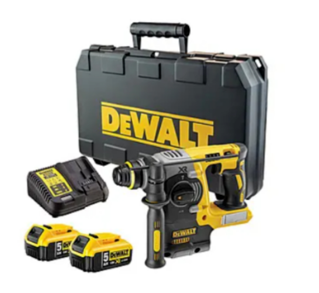 Picture of Dewalt DCH273P2 18V XR 24mm Brushless SDS Hammer Drill 400w 0-1100rpm 0-4600bpm 2.1joules 3.1kg C/W 2 x 5.0Ah Li-ion Batteries & Charger In Case(DeWalt Sale Event Special offer price)