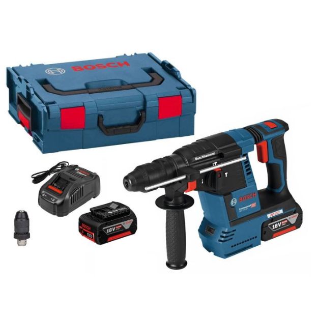 Picture of BOSCH GBH 18 V-26 F SDS+ BRUSHLESS ROTARY HAMMER DRILL 2 X 6.0AH IN L-BOXX - 0611910072