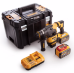 Picture of Dewalt DCH333X2 54V XR 30mm Flexvolt SDS Plus Drill 0-1100rpm 0-4480bpm 3.5j 4.9kg C/W 2 x 9.0Ah Li-ion Flexvolt Batteries & Fast Charger In DS300 Toughsystem Box  