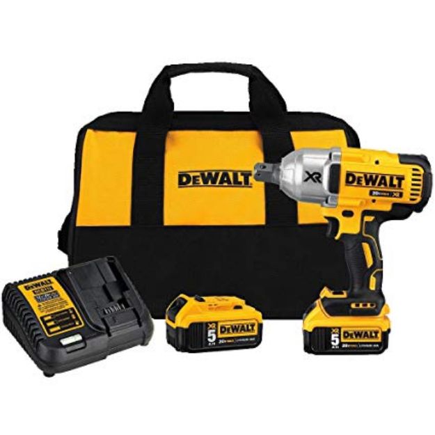 Picture of Dewalt DCF897P2 18V XR 3/4" Brushless 3 Speed High Torque Impact Wrench 950nm Max Bolt M20 2.6kg C/W 2 x 5.0Ah Li-ion Batteries & Charger In Box 