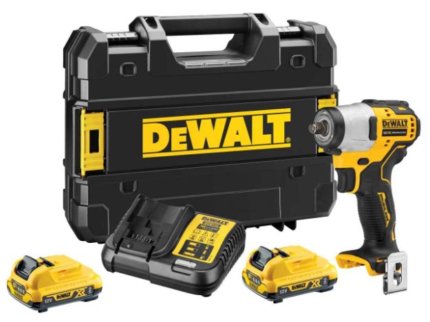 Picture of Dewalt DCF902D2 12V XR 3/8'' Sub Compact Brushless Impact Wrench 168nm C/W 2 x 2.0Ah Li-ion Batteries & Charger