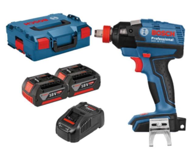 Picture of Bosch GDX18V200M2 18v Brushless 1/2'' Impact Wrench/Driver 200nm 2 in 1 C/W 2 x 4.0Ah Li-ion Batteries & Charger In L-boxx