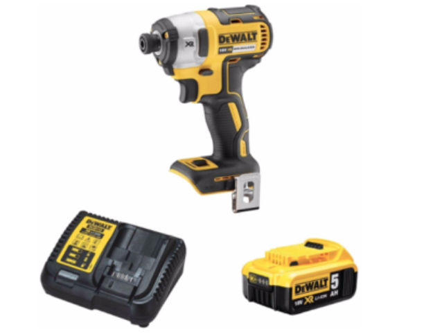 Picture of Dewalt DCF887P1 18V XR 3 Speed Brushless Impact Driver 205nm C/W 1 x 5.0Ah Li-ion Battery & Charger In  Tough System box