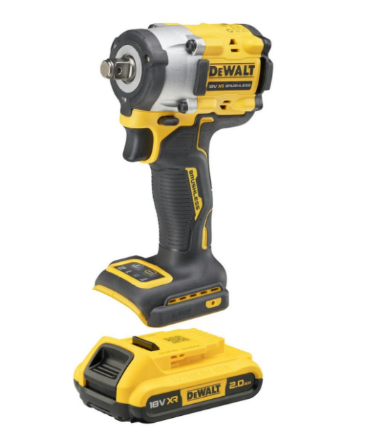 Picture of Dewalt DCF921D2T 18V XR Brushless 1/2 Compact Impact Wrench (406Nm) (Scaffolders Hog Ring Version) c/w 2 x 2Ah Batteries