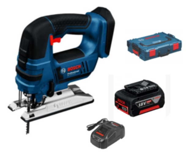 Picture of Bosch GST18VLIB-M1 18V Jigsaw 0-2700spm Cutting Capacity Wood 120mm Steel 8mm C/W 2 x 4.0Ah Procore Li-ion Batteries & Charger In Kitbag