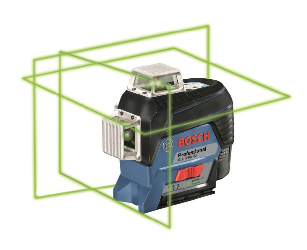 Picture of Bosch GLL3-80CG 12v Green Line Self Levelling 3 x 360° Cross Line Laser With BM1 Mounting Bracket C/W 1 x 2.0ah Li-ion Battery & Charger In Box