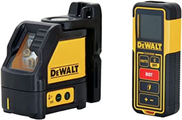 Picture of Dewalt DW0889CG Laser Twin Pack DW088CG Cross Line Laser 2 Lines Green + DW099E Distance Metre