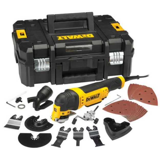 Picture of DEWALT DWE315K 110V 330W OSCILLATING MULTI-TOOL C/W BOX & 37PC ACCESSORIES, 0-22000rpm,