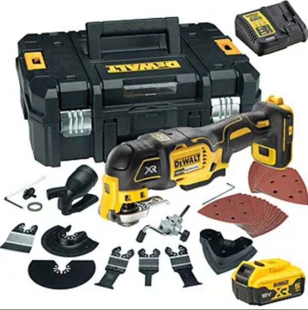 Picture of Dewalt DCS356P1 18V XR Brushless 3 Speed Oscillating Multi Tool C/W 29pc Accessories 1 x 5.0Ah Li-ion Battery & Charger In T-stak Box