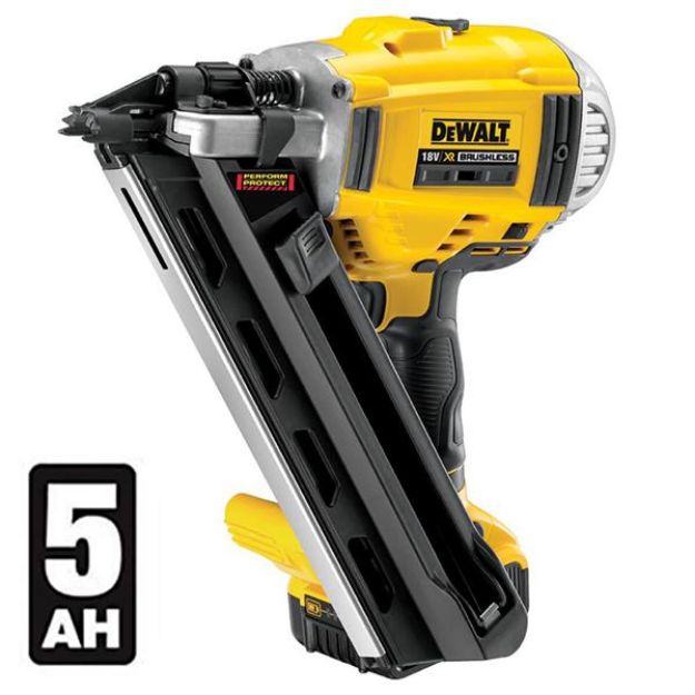 Picture of Dewalt DCN692P2 18V XR Brushless 2 Speed Framing Nailer 50-90mm Length 2.8-3.3 Diameter 4.1kg C/W 2 x 5.0Ah Li-ion Batteries & Charger In Bag 