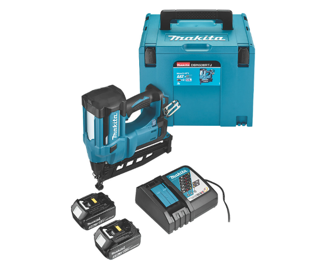 Picture of Makita DBN600RTJ 18v 16 Gauge Straight Second Fix Nailer 25-64mm Lenght 3.8kg C/W 2 x 5.0Ah Li-ion Batteries & Charger