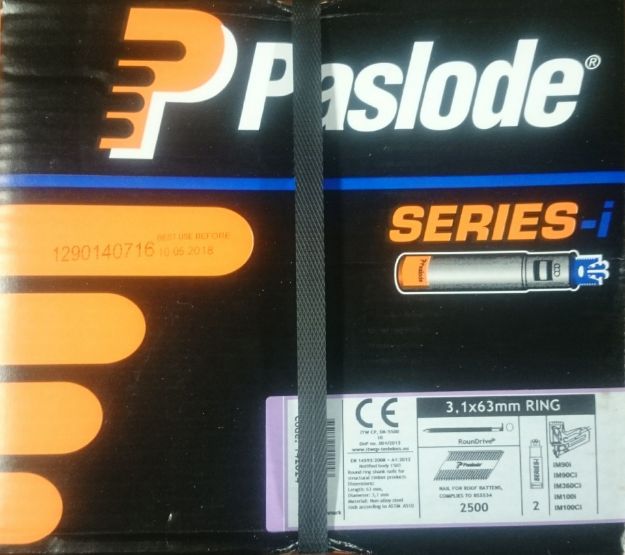 Picture of PASLODE NFP 3.1X63MM RING GALVPLUS NAILS BOX 2,500 & 2 FUEL CELLS (142024)