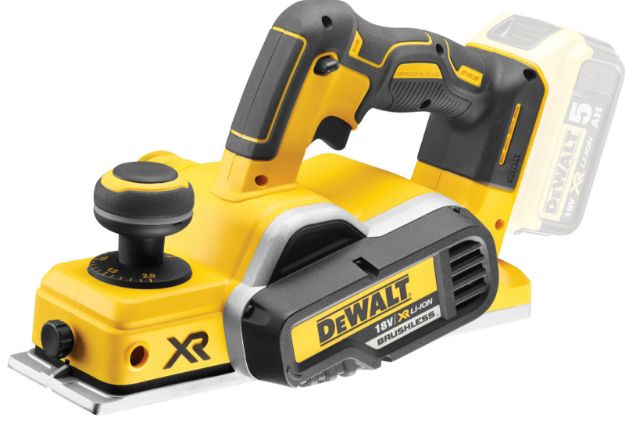 Picture of DEWALT DCP580N 18V XR BRUSHLESS PLANER 15000rpm, 82mm width, 2mm Depth, 9mm Rebate, 2.5kg, bare unit