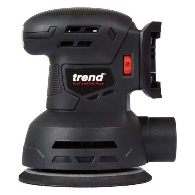 Picture of Trend T18S/ROS125B 18v 125mm Random Orbital Sander 6000-12000rpm 1.18kg 2mm Orbit Bare Unit